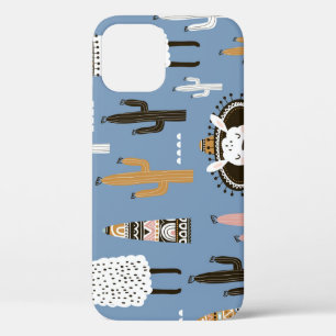 Llama, Kaktus, handGezeichnet Elementmuster. Case-Mate iPhone Hülle