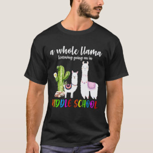 Llama Kaktus Mittelschule Zurück zur Schule T-Shirt