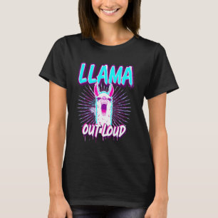 Llama laut lustig 80er Natur Wildtiere T-Shirt