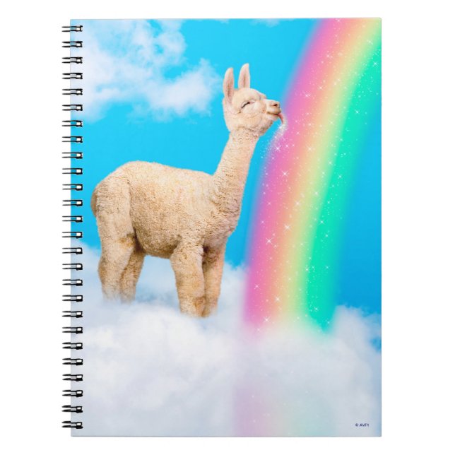 Llama Licking Rainbow Notizblock (Vorderseite)