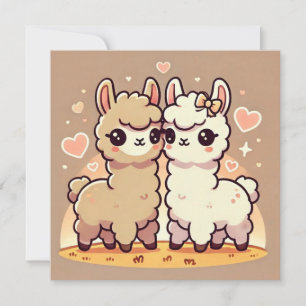 Llama Liebe Card Feiertagskarte