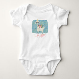 Llama Liebe Crown Watercolor Niedlich Kawaii Adora Baby Strampler