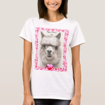 Llama Liebe Happy Valentine's Day T - Shirt Niedli