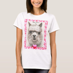 Llama Liebe Happy Valentine's Day T - Shirt Niedli