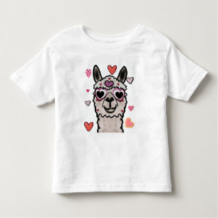 Llama Liebe Herzens Valentinus T - Shirt