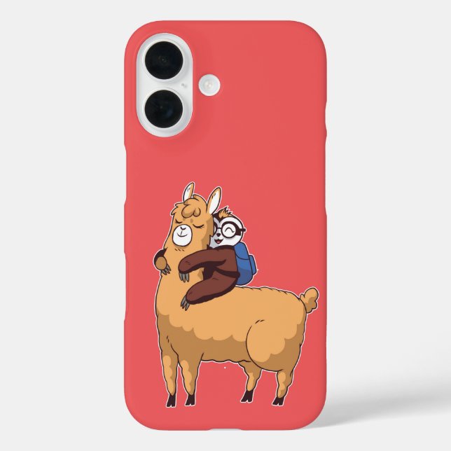 Llama Liebe Hug Case-Mate iPhone Hülle (Rückseite)