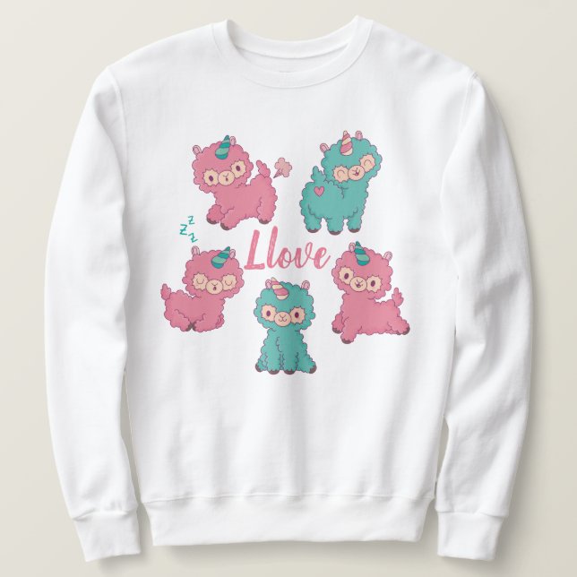Llama Liebe Sweatshirt (Design vorne)