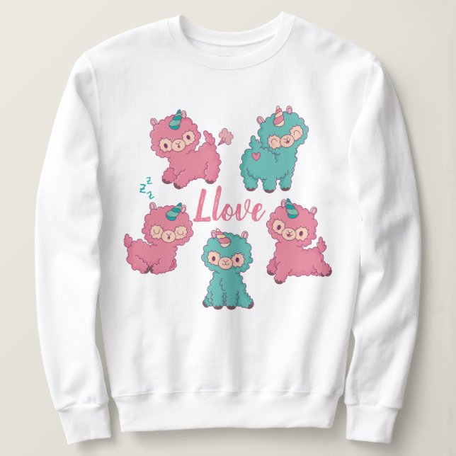 Llama-Liebe Sweatshirt (Design vorne)