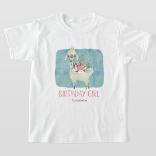 Llama Liebe Watercolor Niedliche Geburtstag Girl P T-Shirt