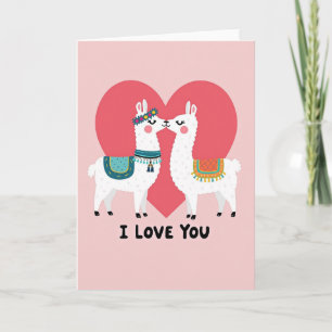 Llama-Liebespaar-Karte Karte