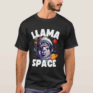 Llama-Liebhaber-Designs Lama im Weltraum Lustiges T-Shirt