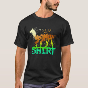 Llama-Liebhaber-Phrase Dies Ist Mein Llama-Grafik T-Shirt