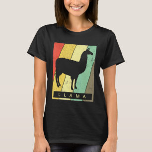 Llama-Liebhaber Vintage Retro-Tier T-Shirt