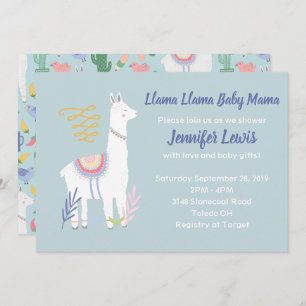 Llama Llama Baby Mama Baby Shower Einladungen