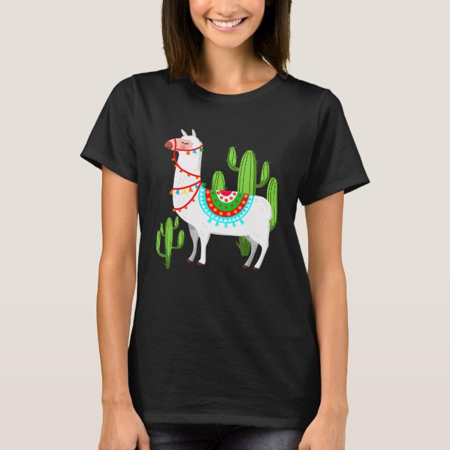 Llama Llama Stuff Alpaca Peru Tierdrama T-Shirt (Vorderseite)