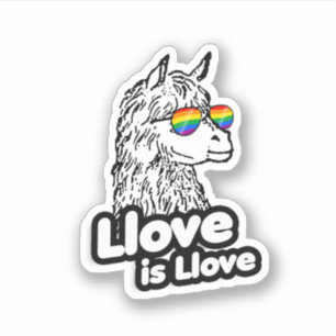 Llama: Llobe ist Llobe Aufkleber