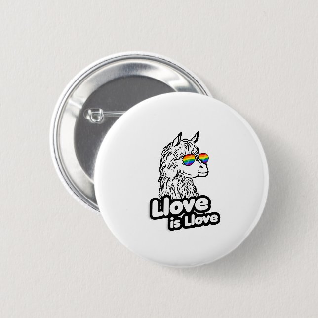 Llama: Llove is Llove Button (Vorne & Hinten)
