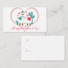 Llama Llove Kids Valentine Mitteilungskarte