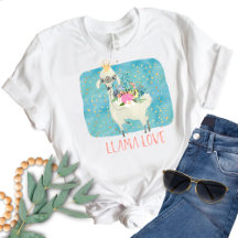 Llama Love Crown Wasserfarbe Süß Kawaii Niedlich