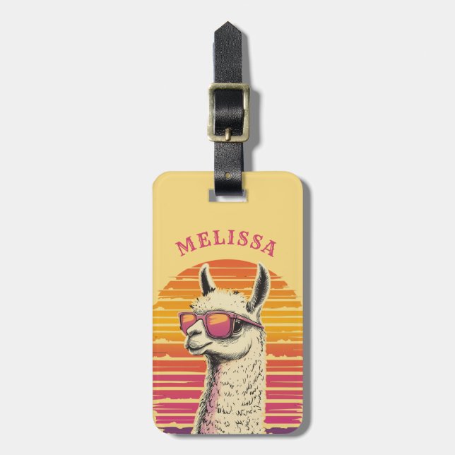 Llama Luggage Tags Gepäckanhänger (Vorderseite vertikal)