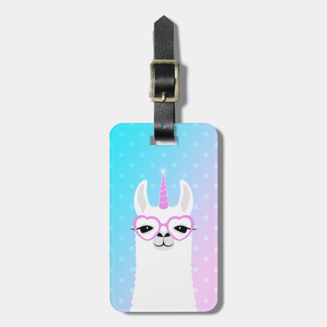 Llama Luggage Tags Gepäckanhänger (Vorderseite vertikal)