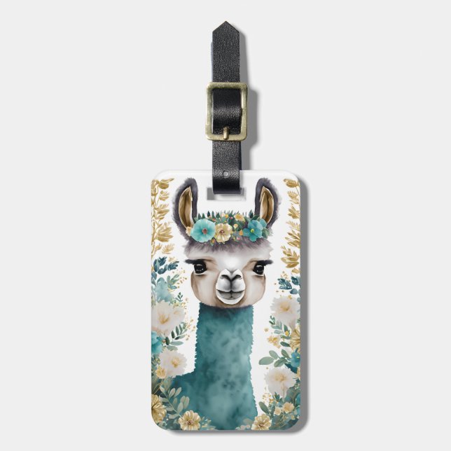 Llama Luggage Tags Gepäckanhänger (Vorderseite vertikal)