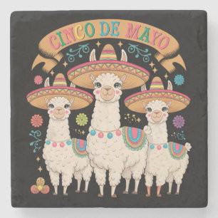 Llama lustige Cinco De Mayo Fiesta-Party Steinuntersetzer