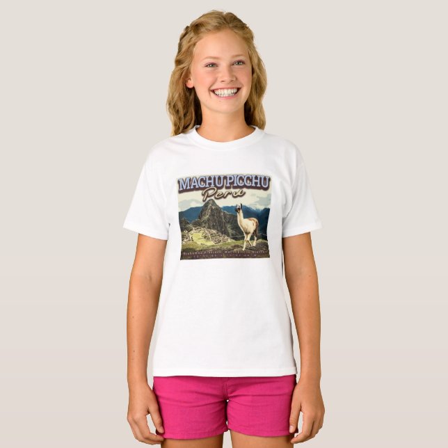 LLAMA - MACHU PICCHU PERU T-Shirt (Vorne ganz)