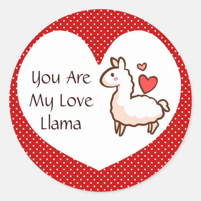 Llama Madness Runder Aufkleber (Vorderseite)