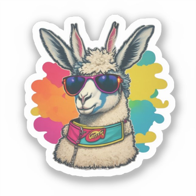 Llama Magic Entdecken Sie unsere einzigartigen Sti Aufkleber (Vorderseite)