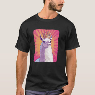 Llama-Majestät mit komödiantischem Kronenappeal T-Shirt