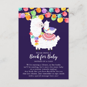 Llama Mama Baby Shower Book for Baby Card Begleitkarte