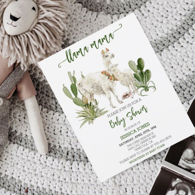 Llama Mama Baby Shower Budget Fiesta Cactus (Von Creator hochgeladen)