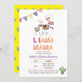 Llama Mama Baby Shower Fiesta Cacti Niedlich Girls Einladung