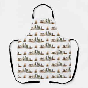 Llama Meadow All Over Print Schürze (Farbe auswähl