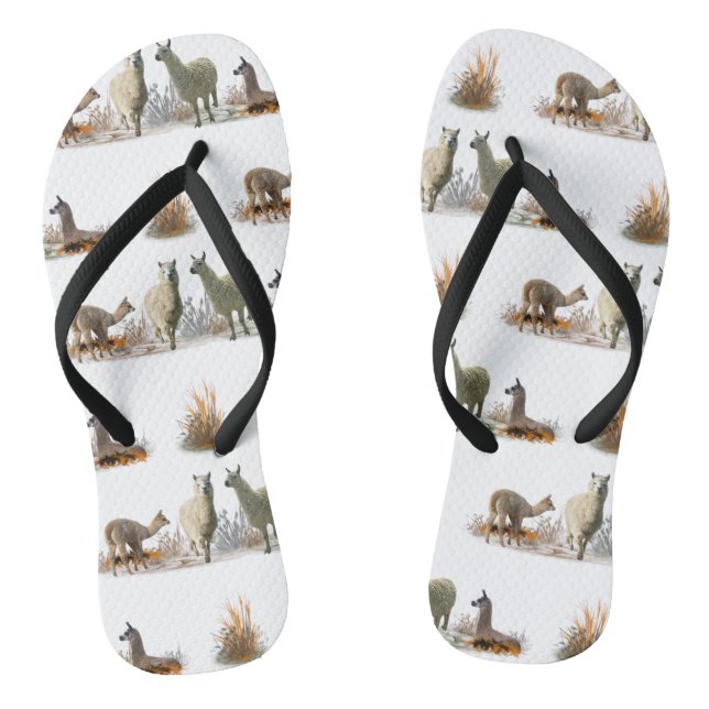 Llama Meadow Flip Flops (Farbe auswählen) (Fußbett)