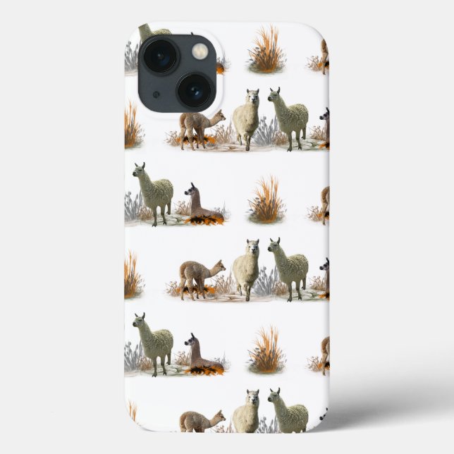 Llama Meadow iPad Mini Case (Farbe auswählen) (Rückseite)