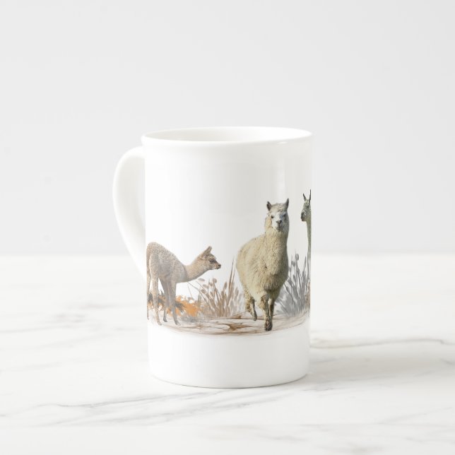 Llama Meadow Tasse (Vorderseite Links)