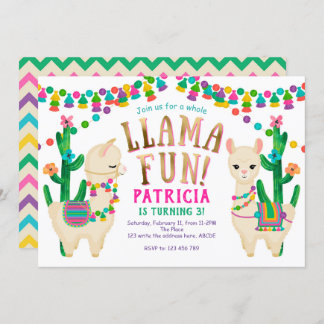 Llama, mexikanisch, FIesta, Niedlich, Geburtstag Einladung