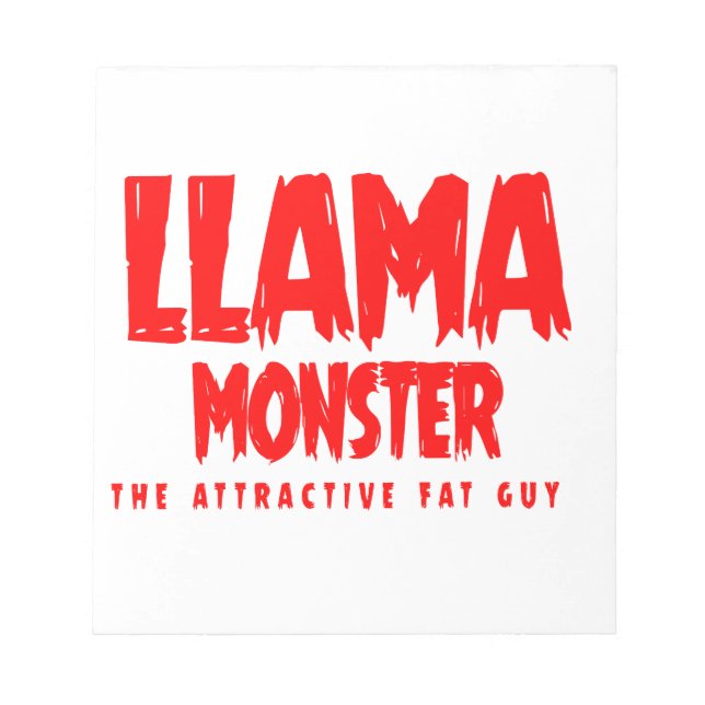 Llama Monster Red Logo Notizblock (Vorderseite)