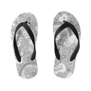 Llama-Muster 4 Kinderbadesandalen