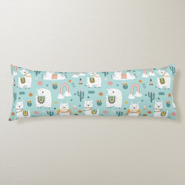 Llama Muster Kissen (Vorderseite)