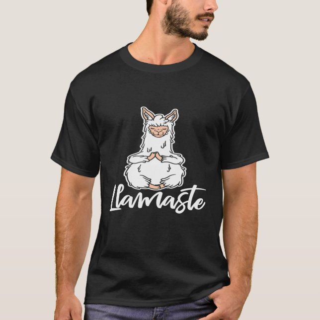 Llama Namaste Llamaste Yoga Chakra Meditation Yogi T-Shirt (Vorderseite)