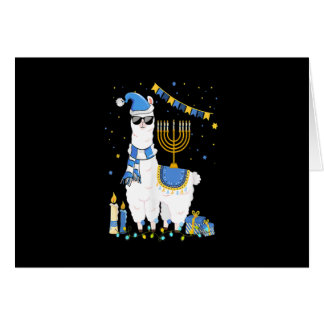 Llama Niedlich Alpaca Chanukah Holiday Menorah Han