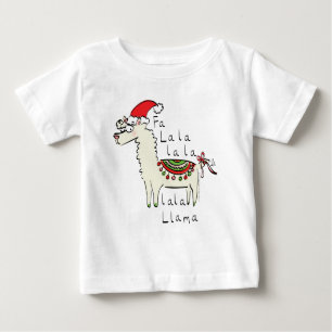 Llama Niedlich Funny Christmas Holiday Baby T-shirt