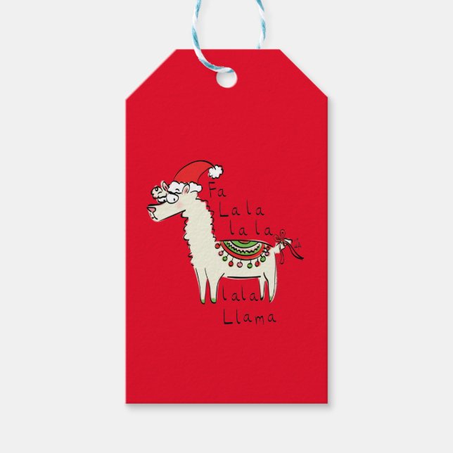 Llama Niedlich Funny Christmas Holiday Geschenkanhänger (Vorderseite)