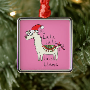 Llama Niedlich Funny Christmas Holiday Ornament Aus Metall