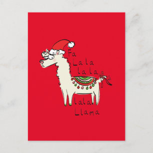 Llama Niedlich Funny Christmas Holiday Postkarte
