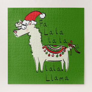 Llama Niedlich Funny Christmas Holiday Puzzle