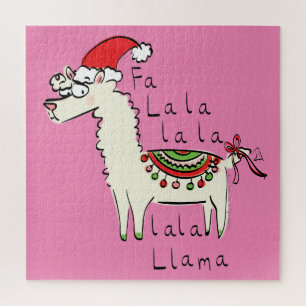 Llama Niedlich Funny Christmas Holiday Puzzle